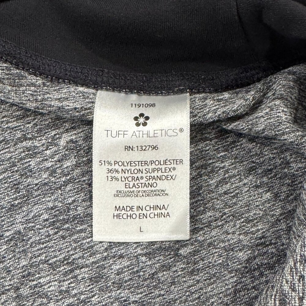Tuff Athletics Camo Print Womens Leggings Sz Large Black Gray Activewear Pocket - Picture 8 of 14